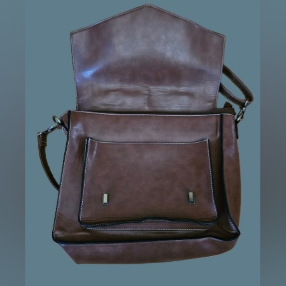 *NWOT ECOSUSI Brown Vegan Leather Backpack - Women’s Laptop Bag & Briefcase - Picture 4 of 5